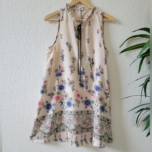 Jella C. Cream and Floral Fabric size M